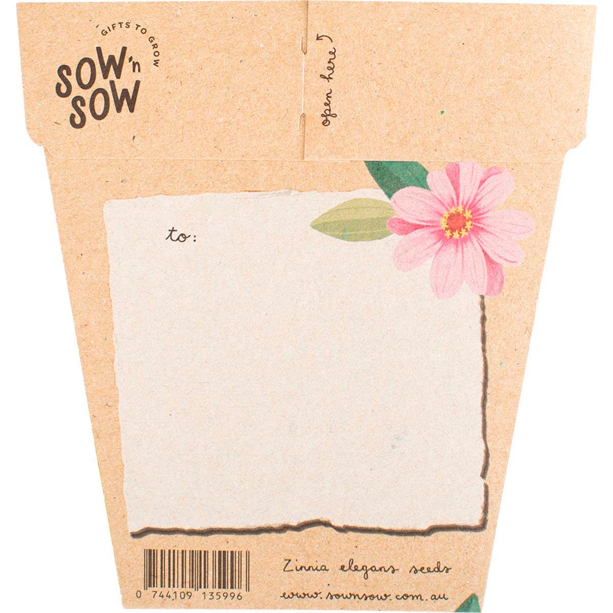 SOW 'N SOW Gift Of Seeds Happy Birthday - Zinnia 1