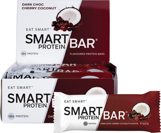 SMART PROTEIN BAR Dark Choc Cherry Coconut Protein Bar 12x60g