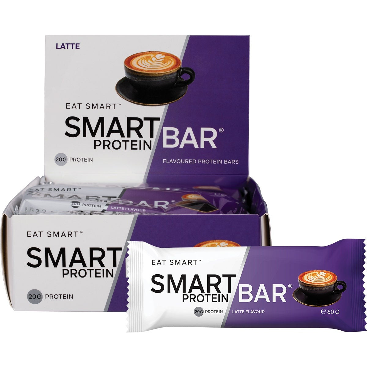 Smart Protein Bar Latte Flavour Protein Bar 12x60g