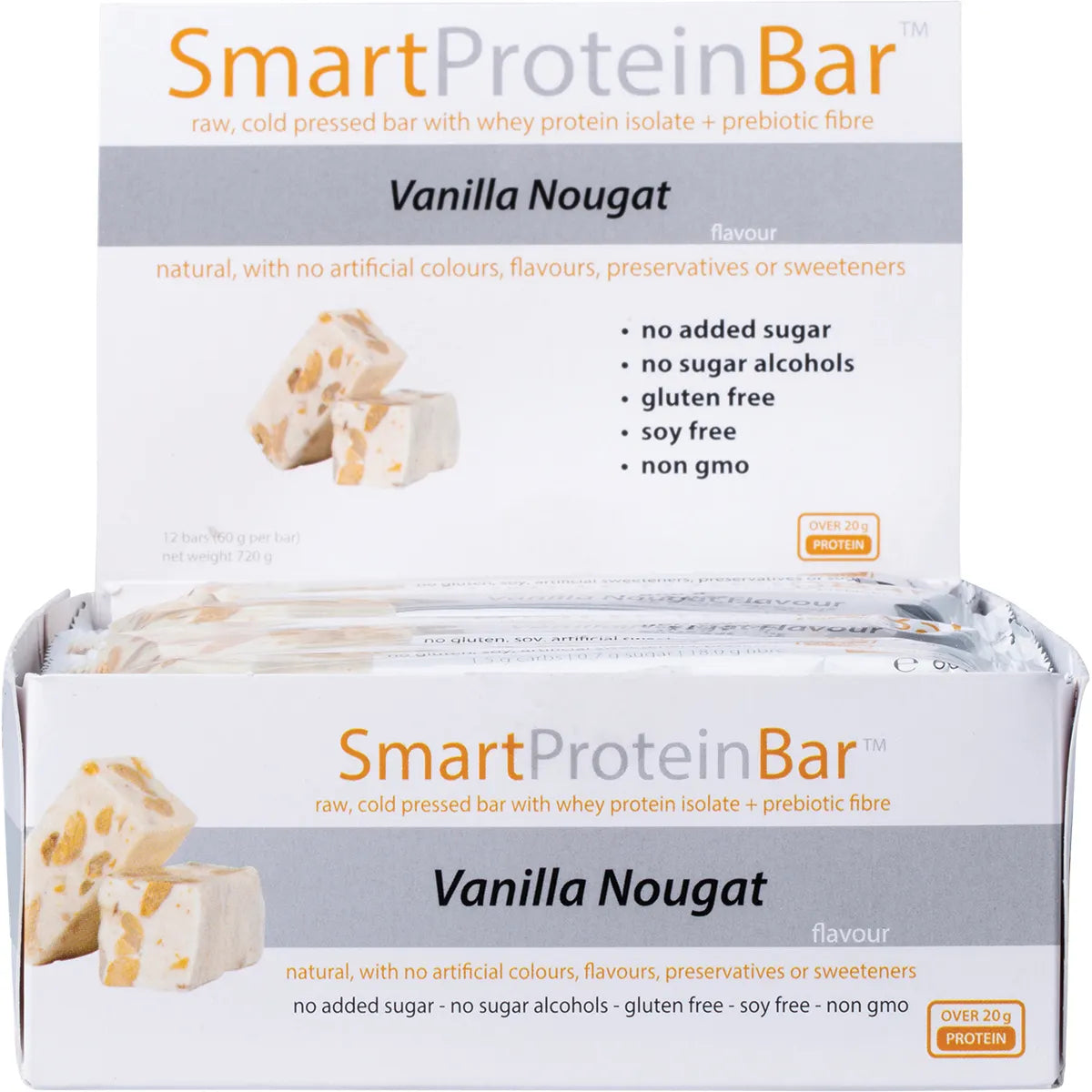 SMART PROTEIN BAR Vanilla Nougat Protein Bar 12x60g