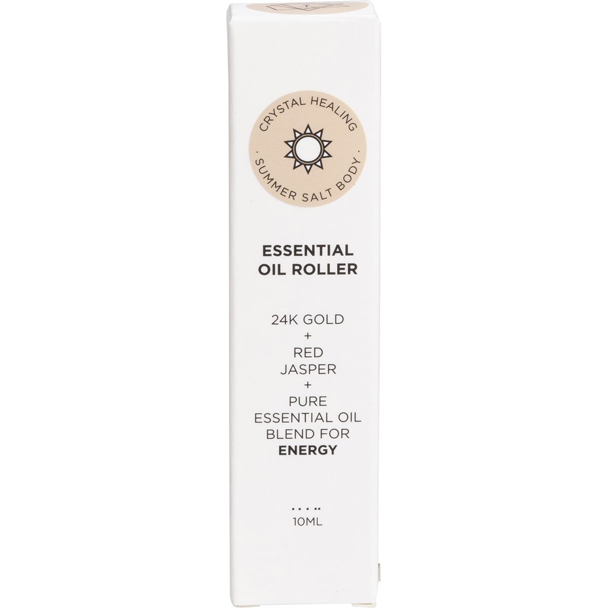 SUMMER SALT BODY Essential Oil Roller With 24K Gold Energy - Red Jasper 10ml
