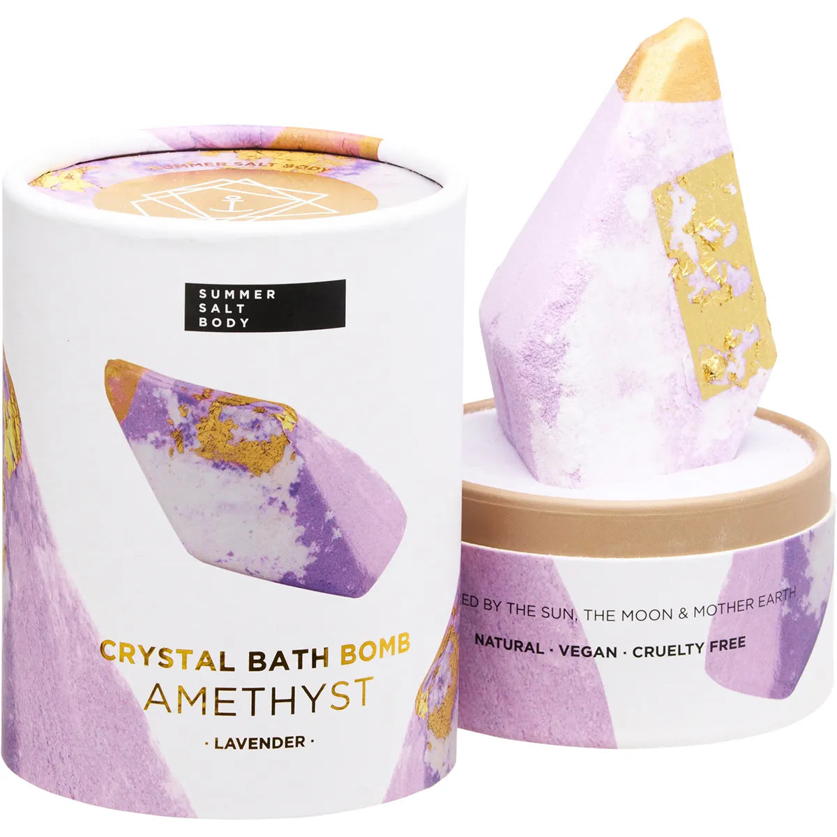 SUMMER SALT BODY Crystal Bath Bomb Amethyst Lavender 110g