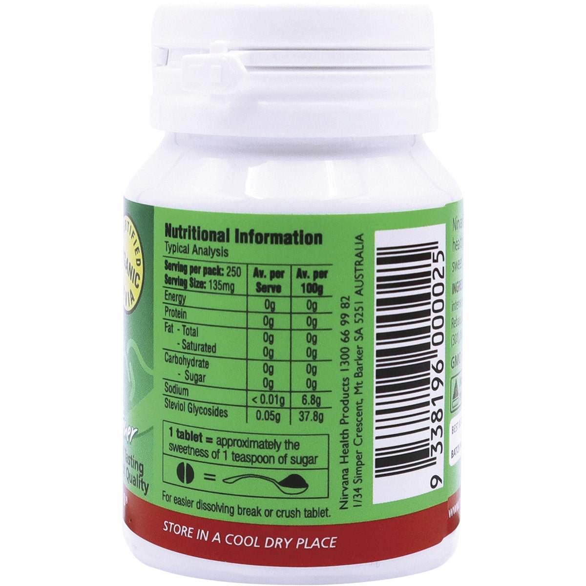 NIRVANA Stevia Tablets 250