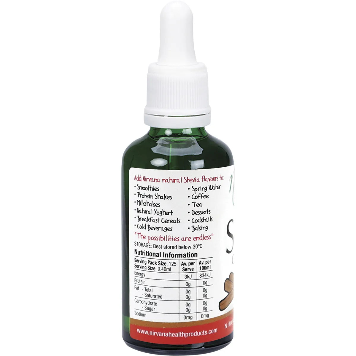 NIRVANA ORGANICS Liquid Stevia Cinnamon 50ml