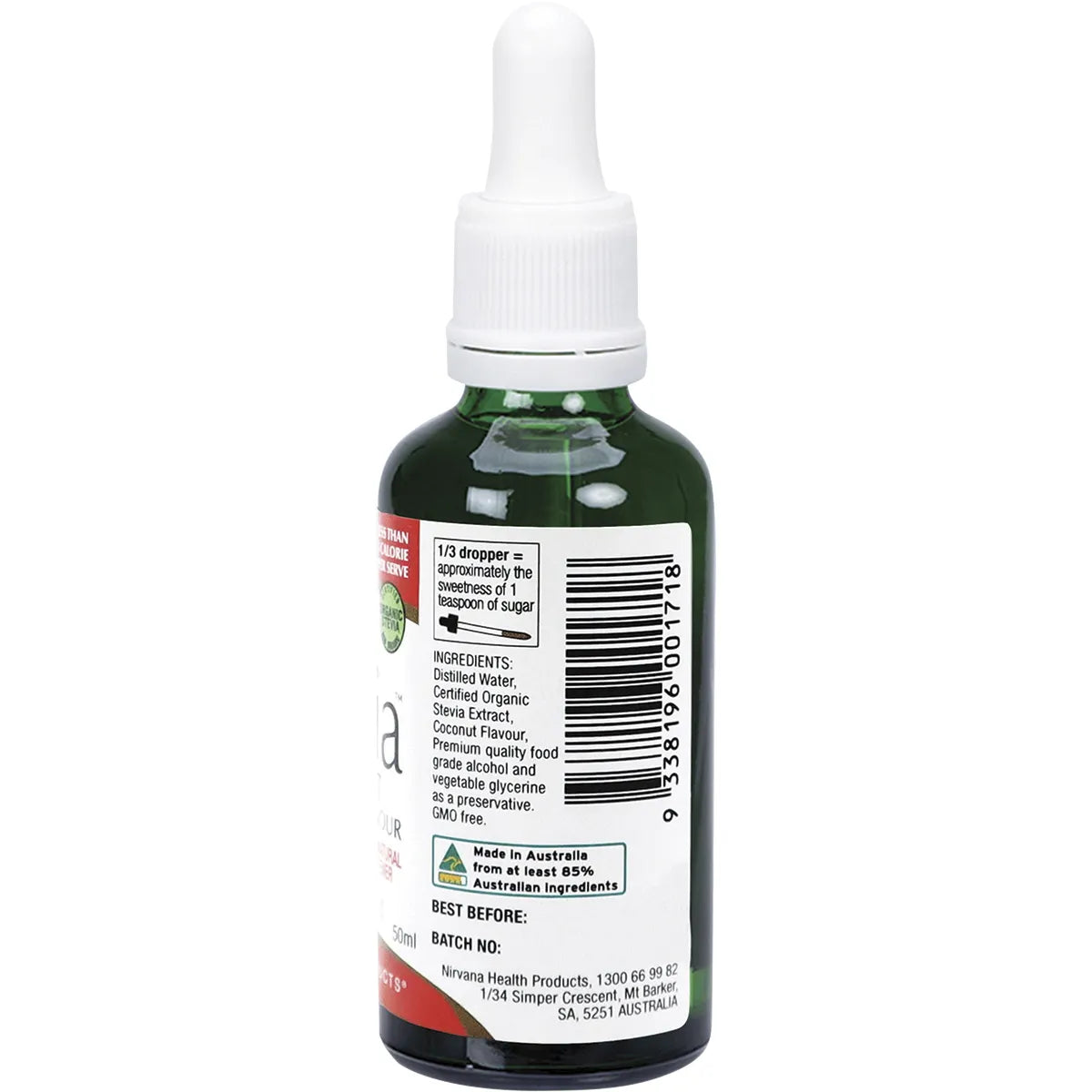 NIRVANA ORGANICS Liquid Stevia Coconut 50ml