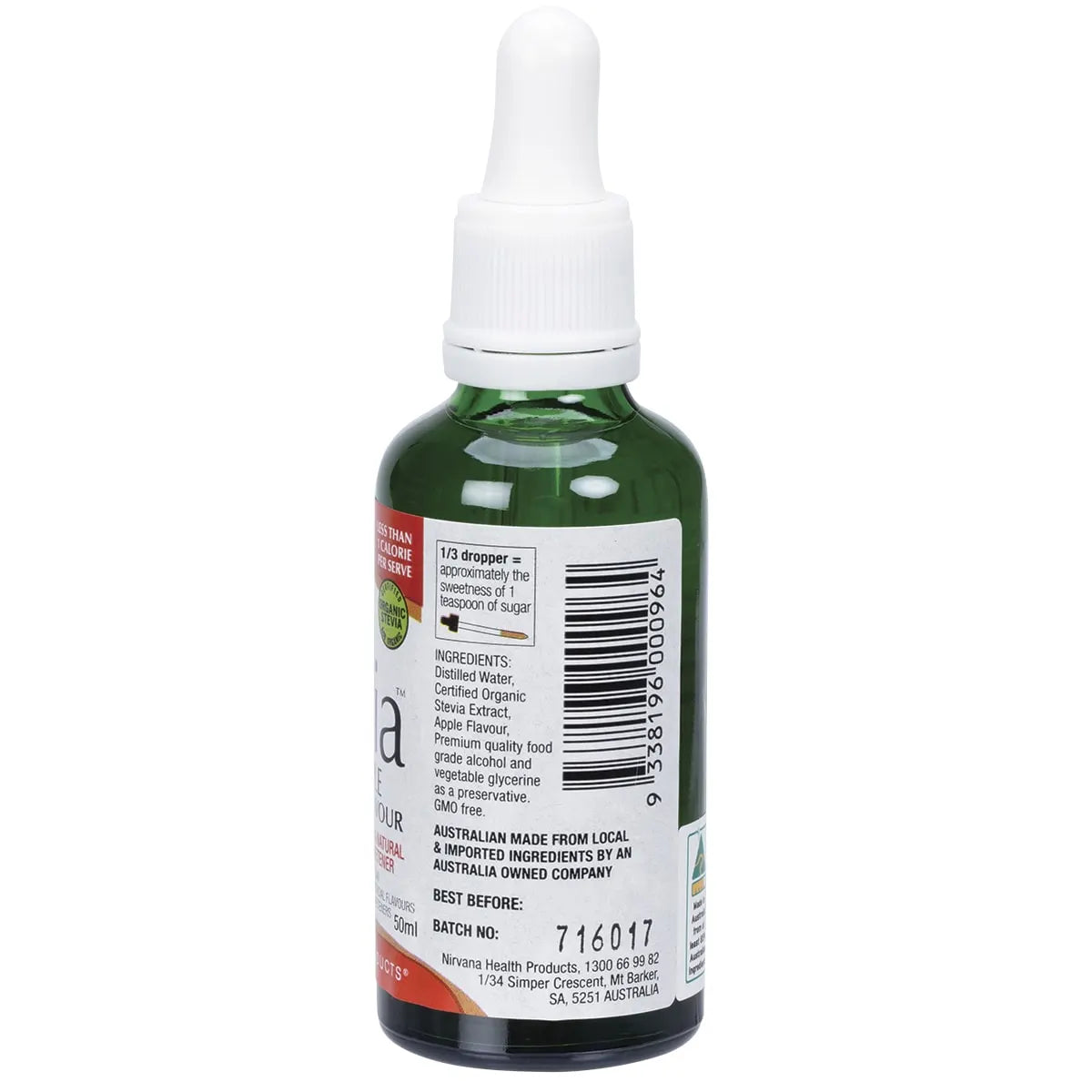 NIRVANA ORGANICS Liquid Stevia Apple 50ml