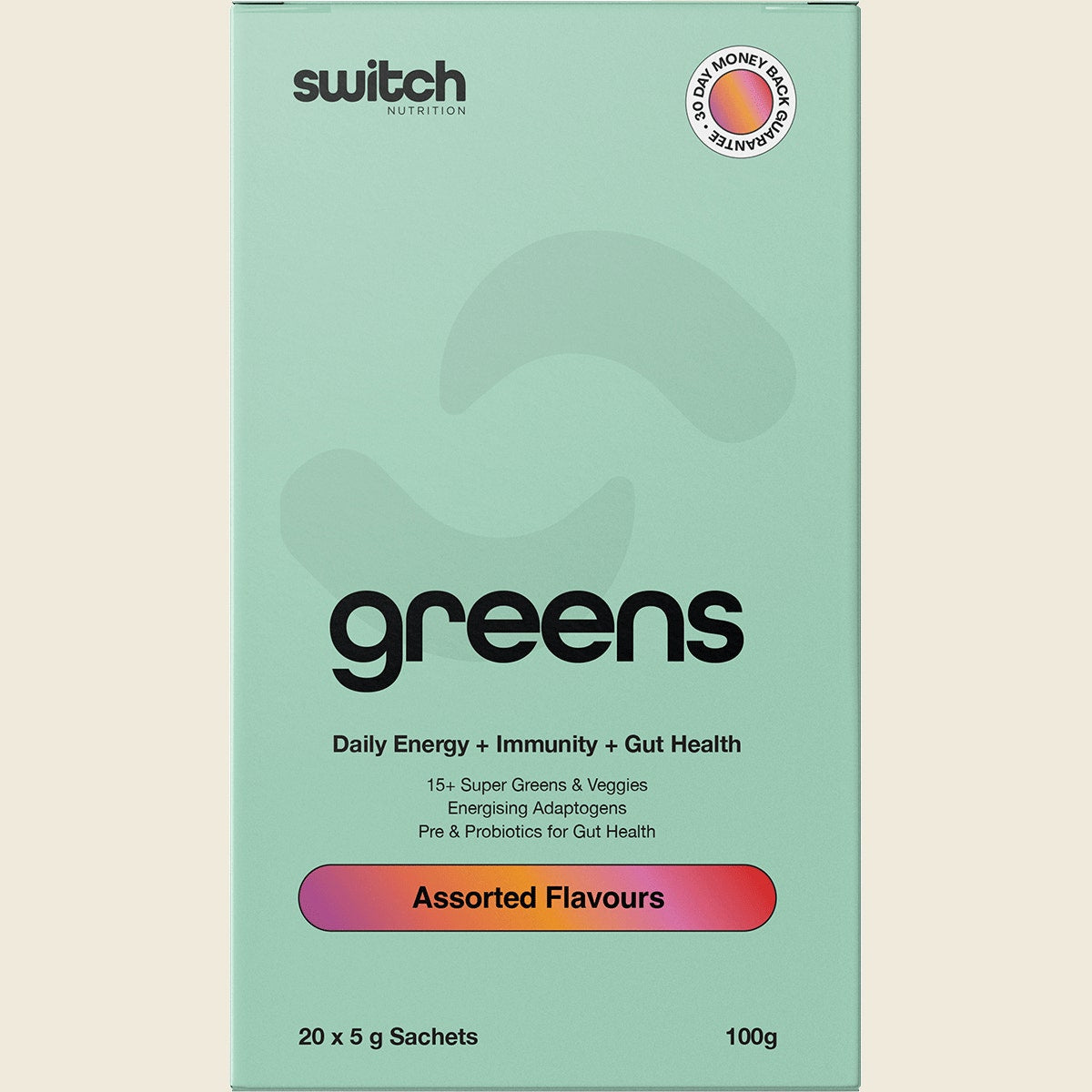Switch Nutrition Greens Sachets Assorted Flavours 20x5g