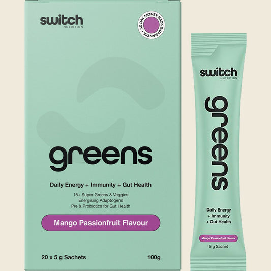 Switch Nutrition Greens Sachets Mango Passionfruit 20x5g