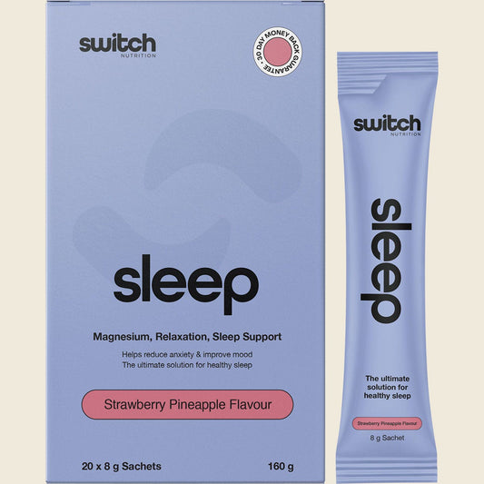 Switch Nutrition Sleep Magnesium Sachets Strawberry Pineapple 20x8g