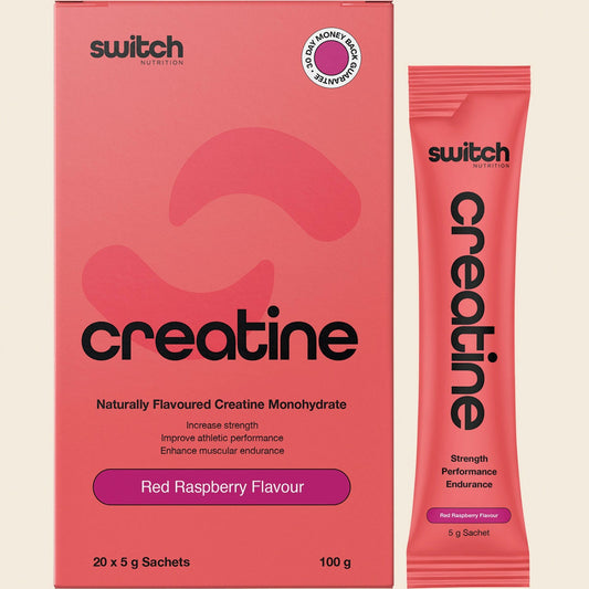 Switch Nutrition Creatine Monohydrate Sachets Red Raspberry 20x5g