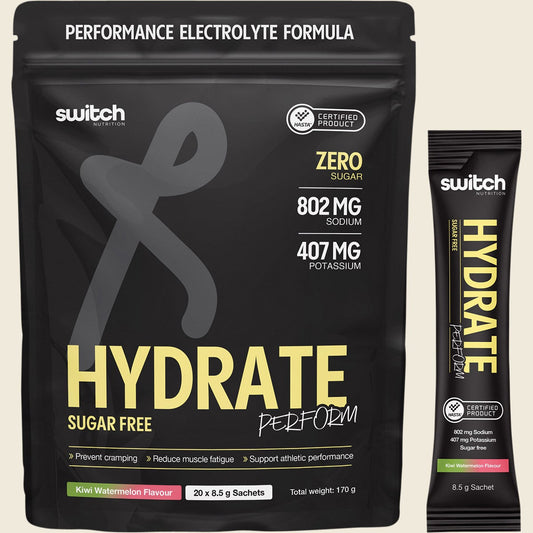 Switch Nutrition Hydrate Perform Sugar Free Kiwi Watermelon 20x8.5g
