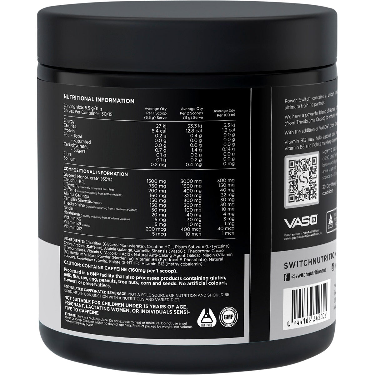 SWITCH NUTRITION Power Performance Energy Blend Red Raspberry 165g