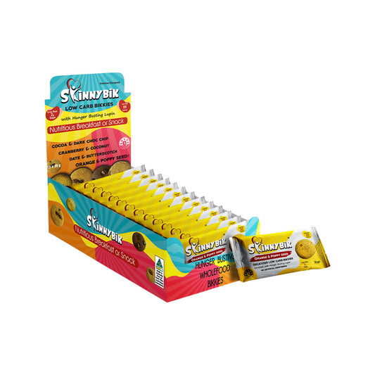 Skinnybik Biscuits Orange & Poppyseed (2 x 15g) x 18 Display