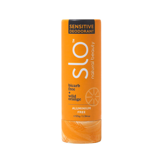Natural Deodorant Stick Bicarb Free + Wild Orange 55g