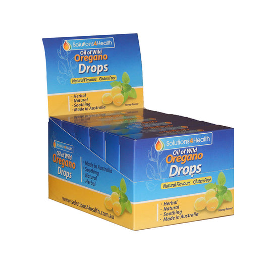 Solutions 4 Health Oil of Wild Oregano Lozenge Drops Honey Flavour 12 Pack(Pack of 6)