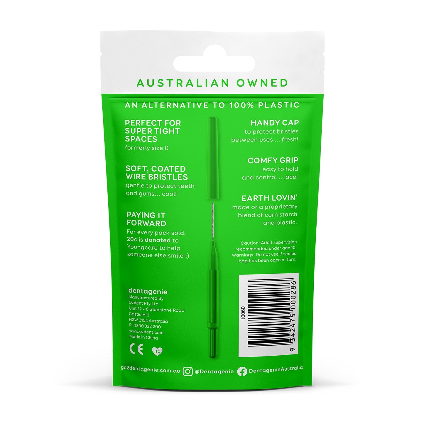 GO2 Dentagenie Interdental Brush Size 0 Grey 12PK