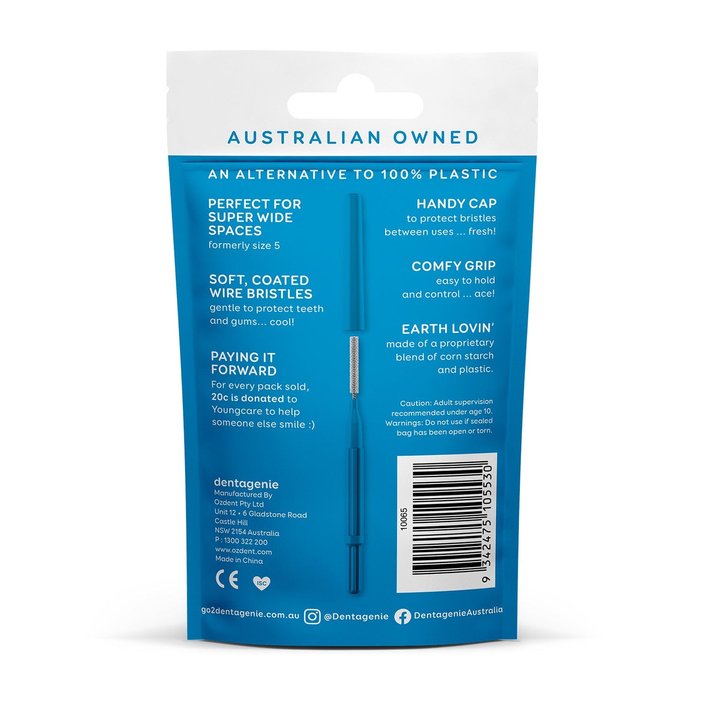 GO2 Dentagenie Interdental Brush (Super Wide) BLUE SIZE 5 12PK