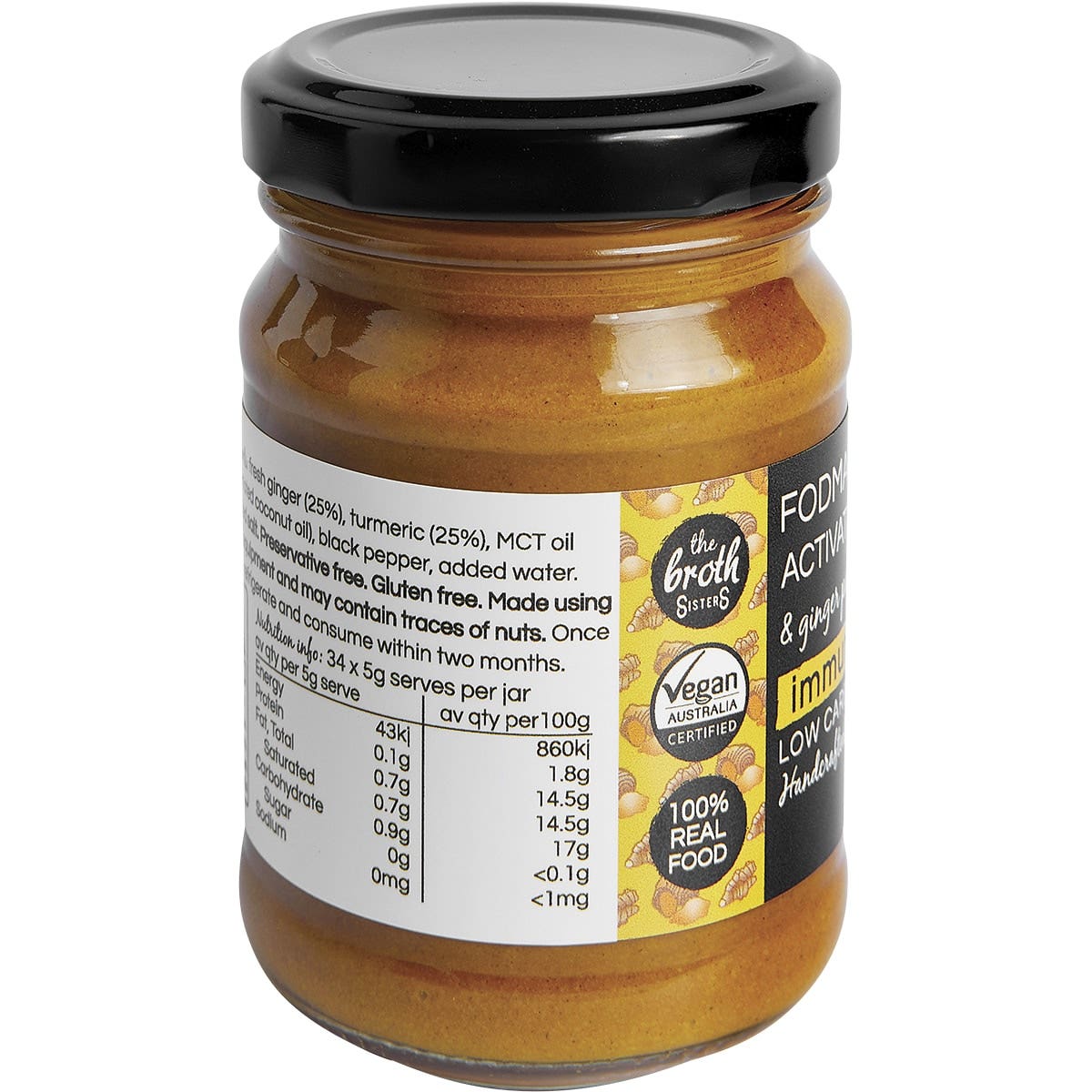 THE BROTH SISTERS Activated Turmeric & Ginger Paste With MCT Oil 170g