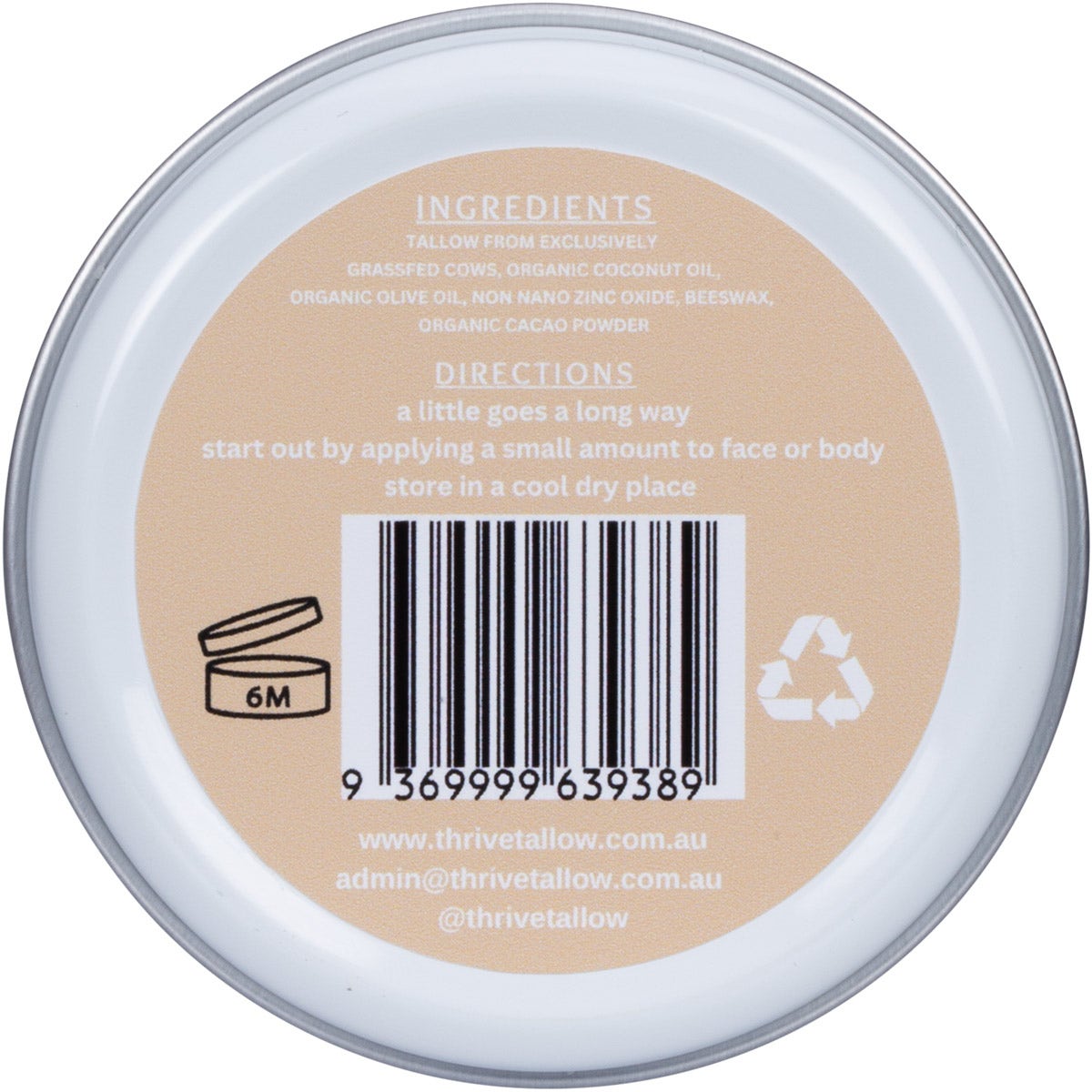 Thrive Tallow Tinted Sun Balm With Zinc 70ml