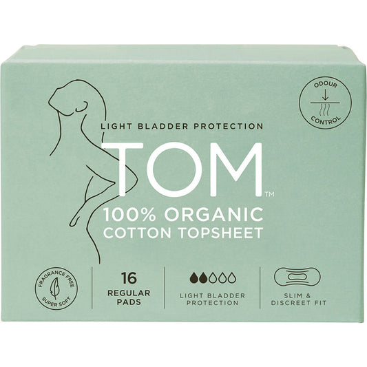 Tom Organic Pads Light Bladder Protection Regular 16pk