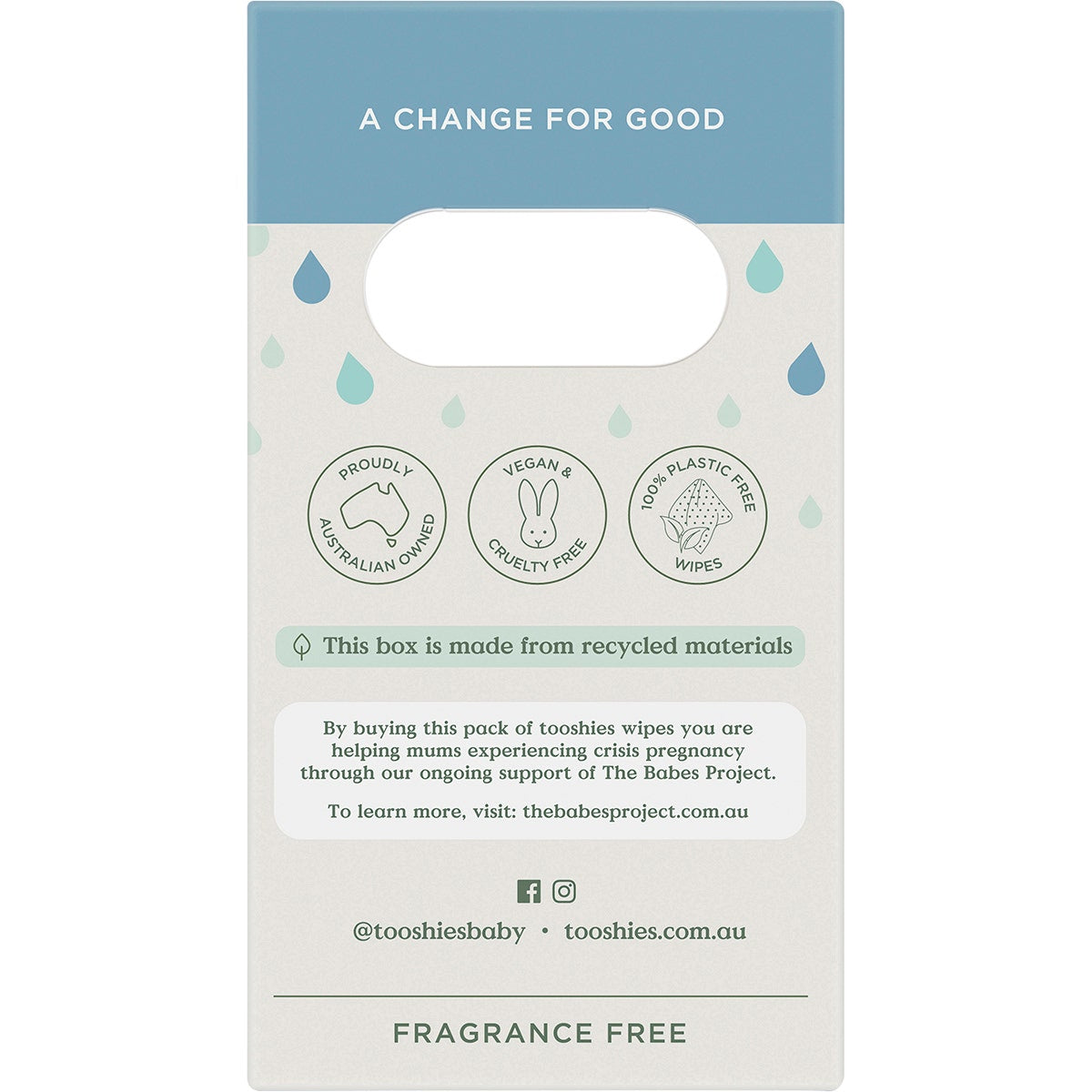 TOOSHIES BY TOM Pure Baby Wipes 99% Pure Water 70