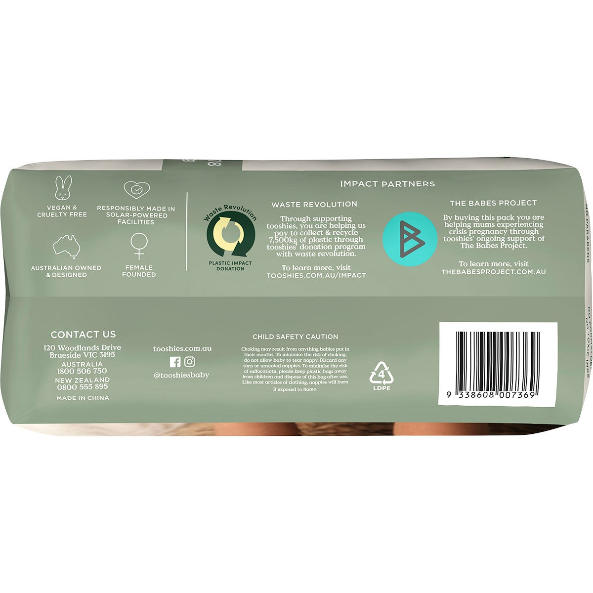 Tooshies Eco Nappies Size 5 Walker 13-18kg 32pk