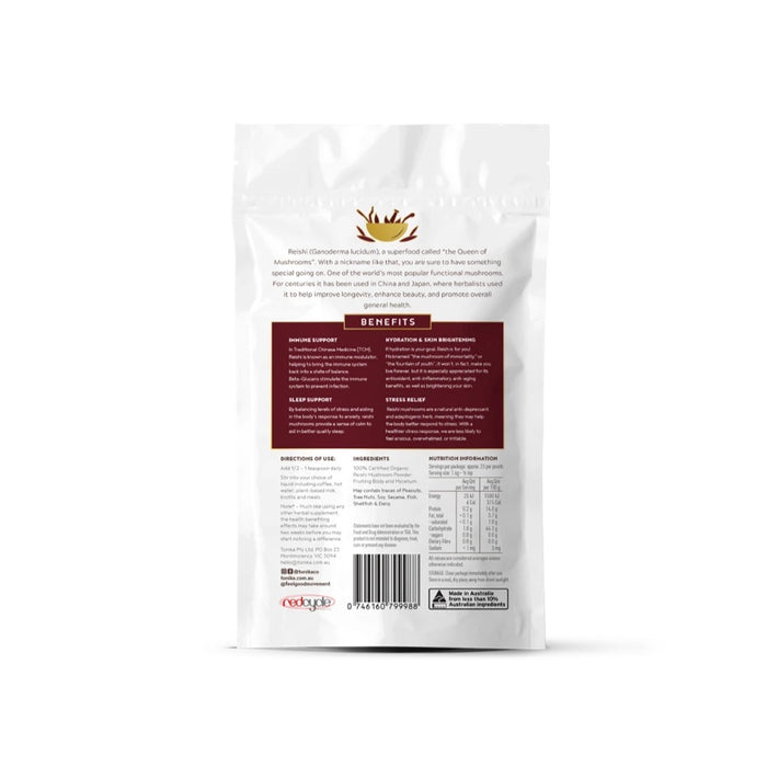 Tonika 100% Organic Mushroom Powder Reishi 90g