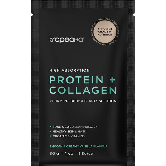 Tropeaka Protein & Collagen Vanilla 30g(Pack of 12)