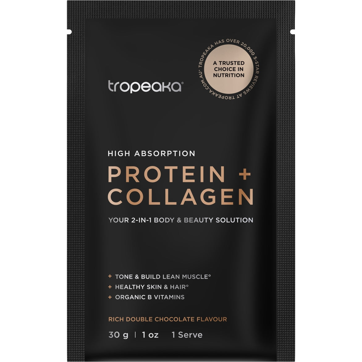 Tropeaka Protein & Collagen Rich Choc 30g(Pack of 12)