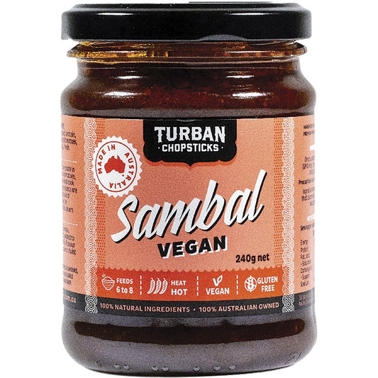 TURBAN CHOPSTICKS Curry Paste Sambal Vegan 240g