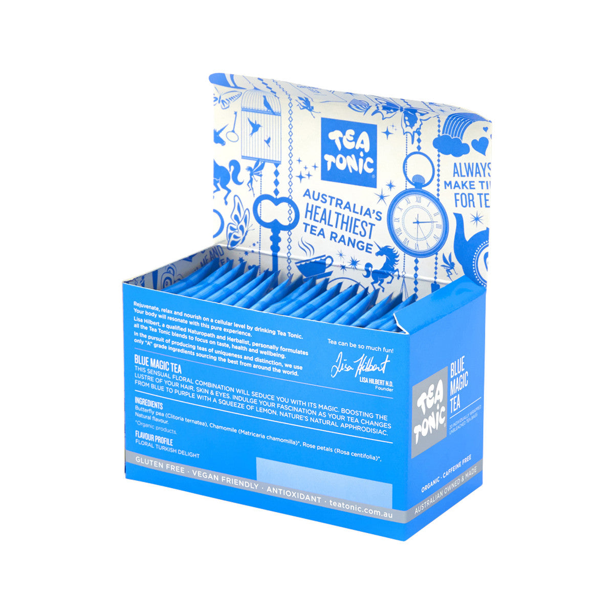 Tea Tonic Organic Blue Magic Tea x 20 Tea Bags