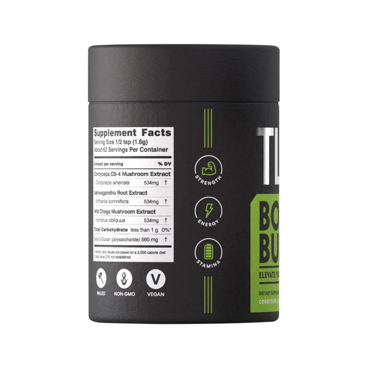 Teelixir Organic TLXR Body Build Blend (Cordyceps Ashwagandha Chaga) 100g