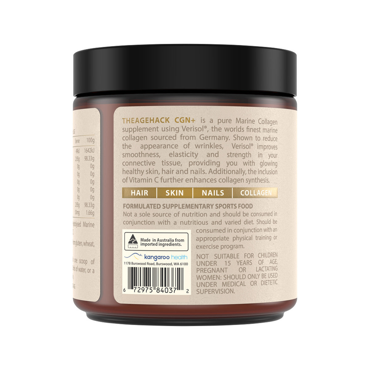 Theagehack CGN+ Marine Collagen + Vitamin C 90g
