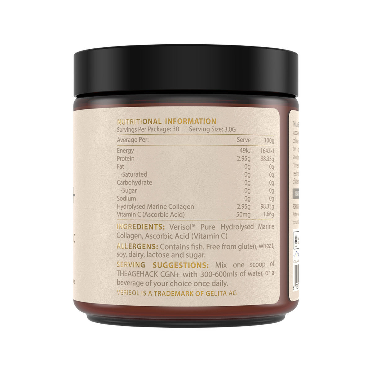 Theagehack CGN+ Marine Collagen + Vitamin C 90g