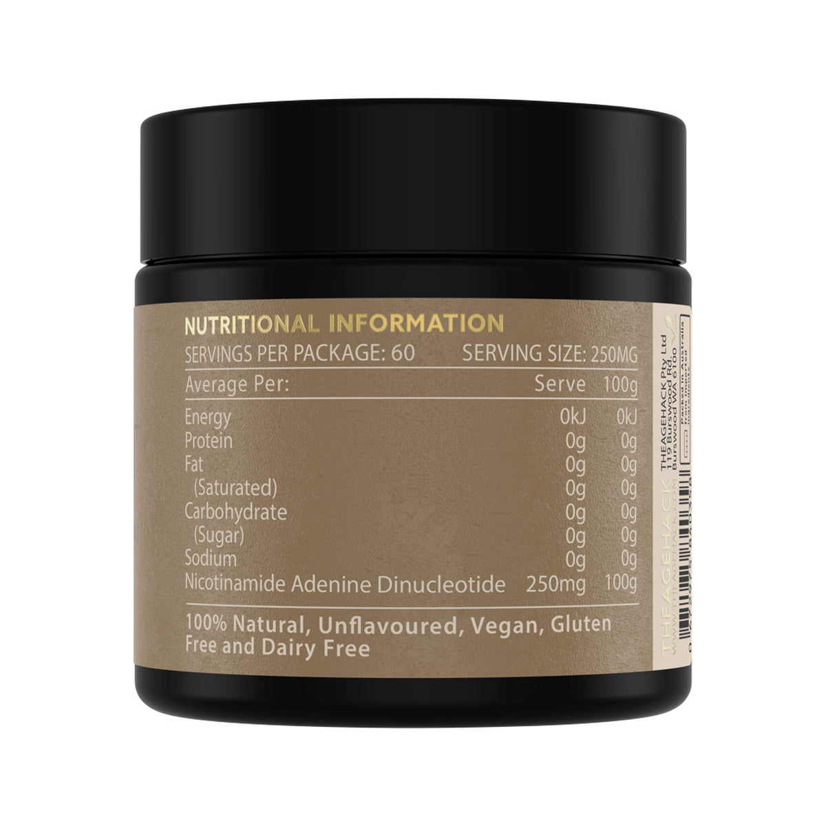 Theagehack NAD+ Nicotinamide Adenine Dinucleotide 15g