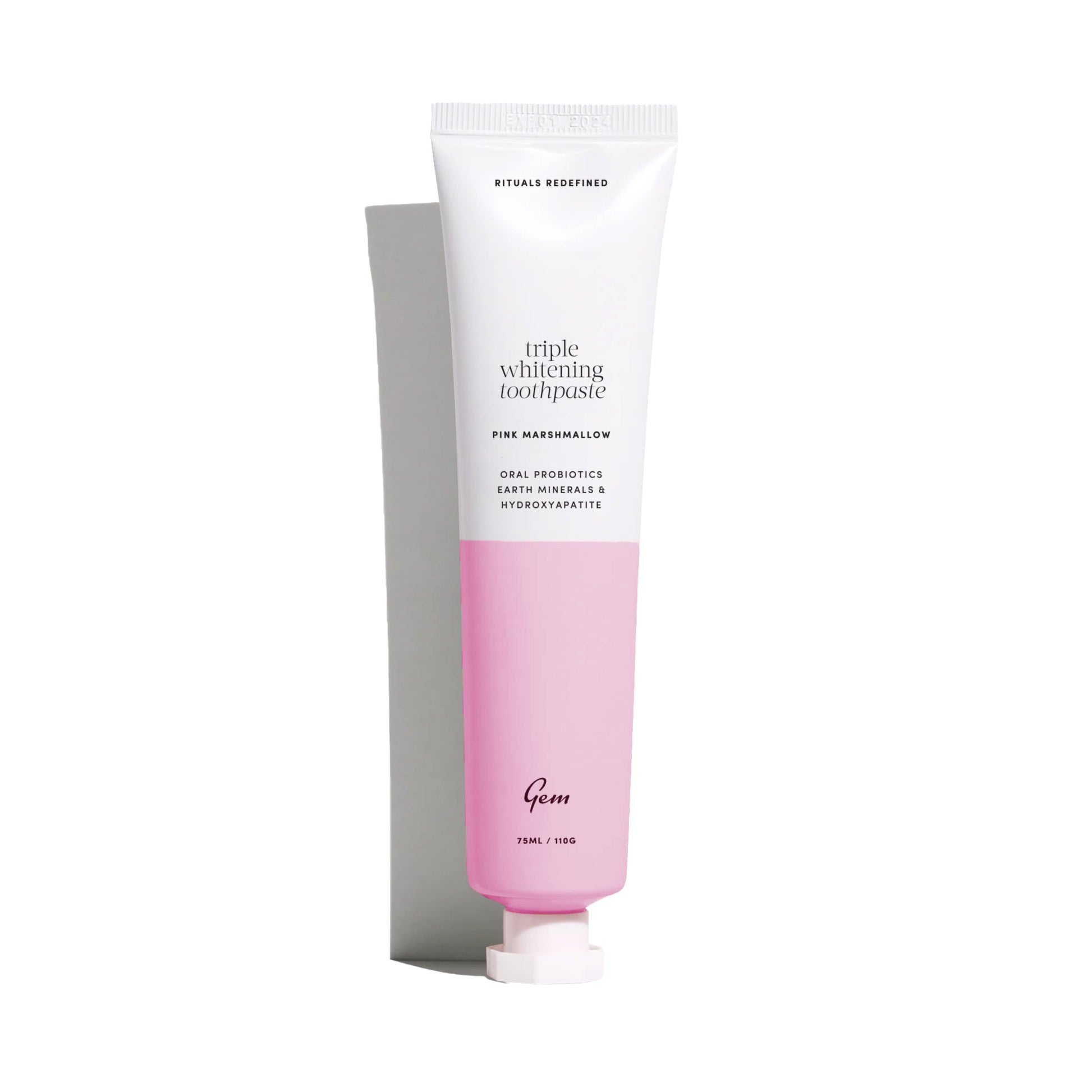 Gem Triple Whitening Toothpaste: Pink Marshmallow