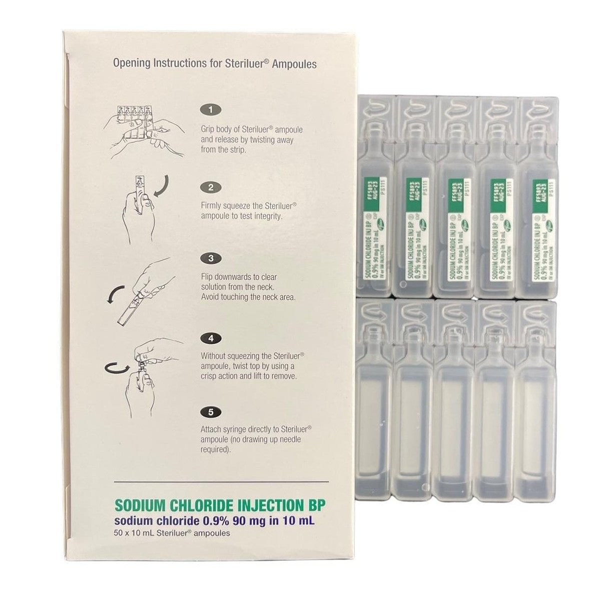 SODIUM CHLORIDE 0.9% 10ML 50 STERILISER  LumaCina