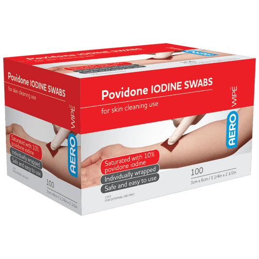 Aerowipe Povidone Iodine Swab 100 Pack