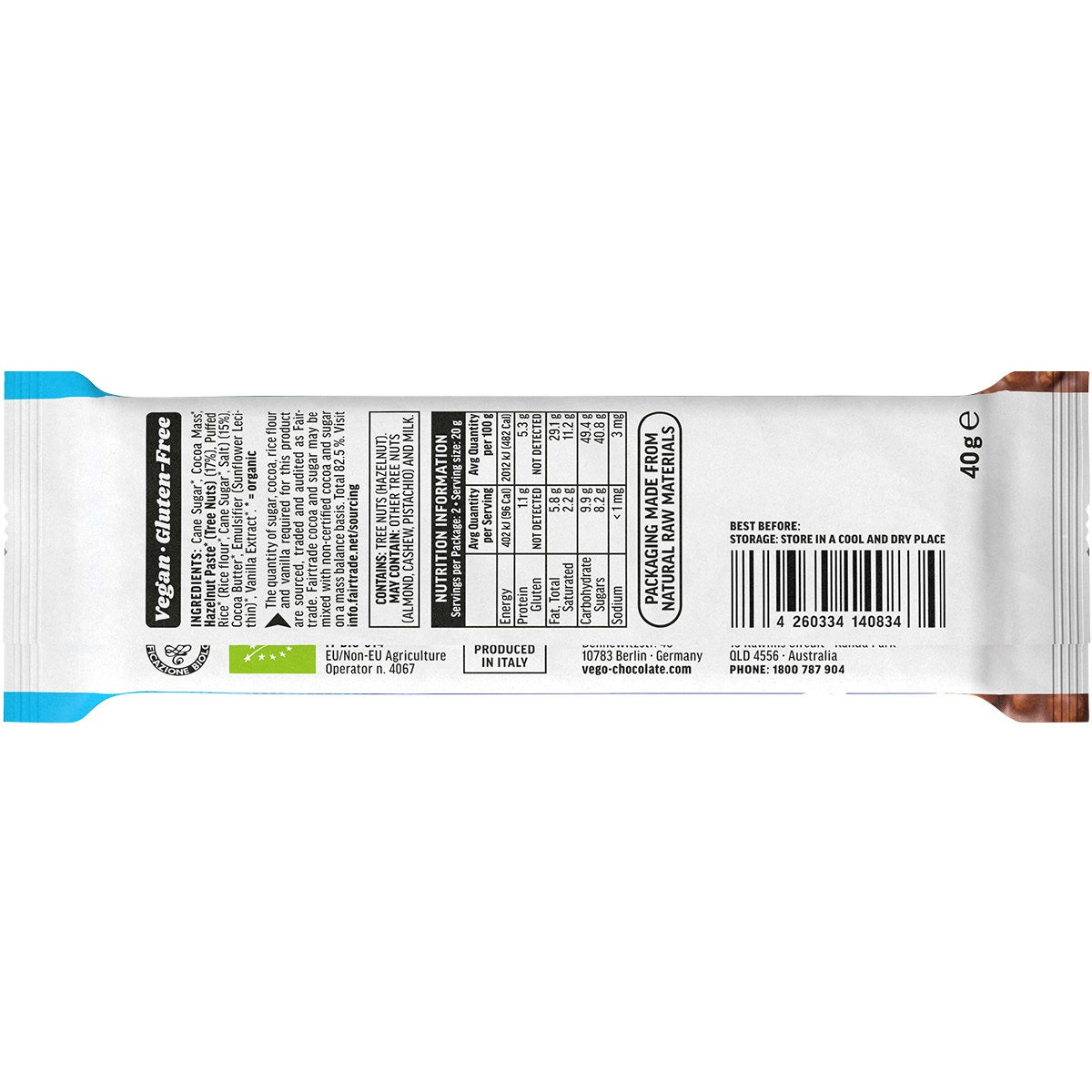 Crisp Chocolate Bar Creamy Chocolate & Rice Crisps 20x40g