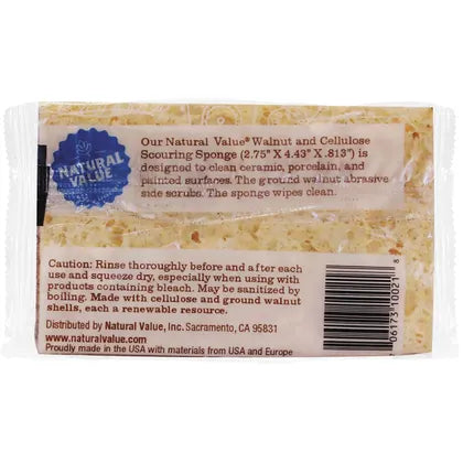NATURAL VALUE Walnut Scrubber Sponge 1