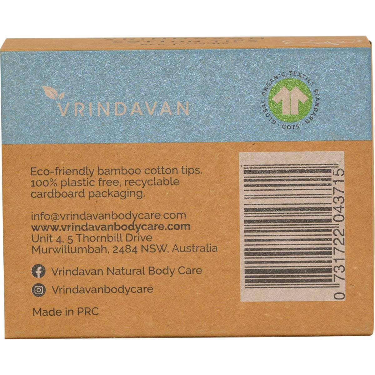Vrindavan Organic Cotton Tips 200pcs