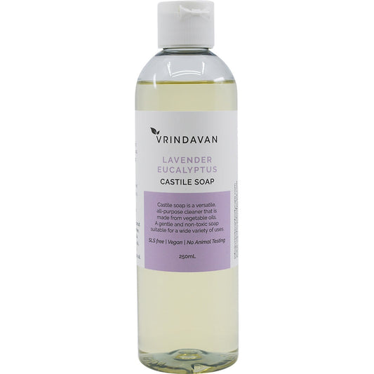Vrindavan Castile Soap Lavender & Eucalyptus 250ml