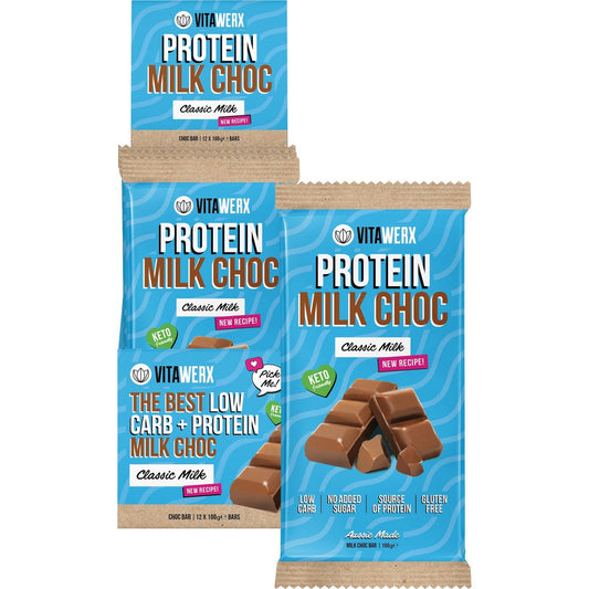 Vitawerx Protein Milk Choc Bar 12x100g