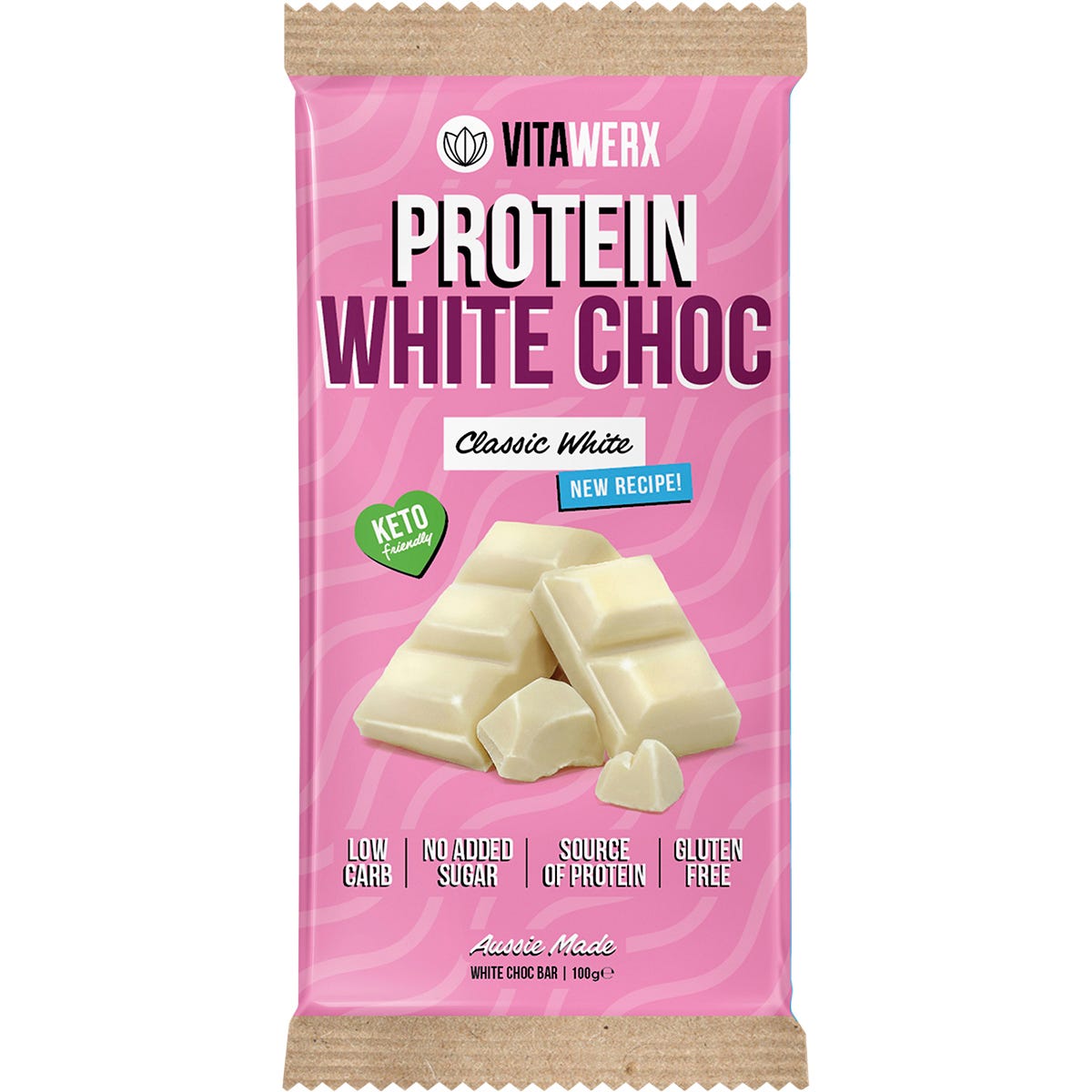 Vitawerx Protein White Choc Bar 12x100g