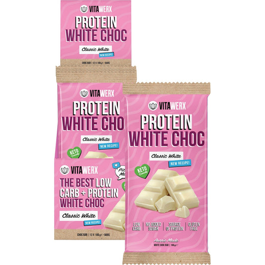 Vitawerx Protein White Choc Bar 12x100g