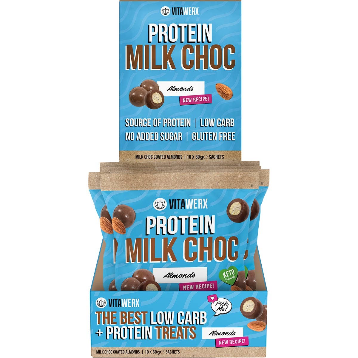 Vitawerx Milk Choc Coated Almonds 10x60g