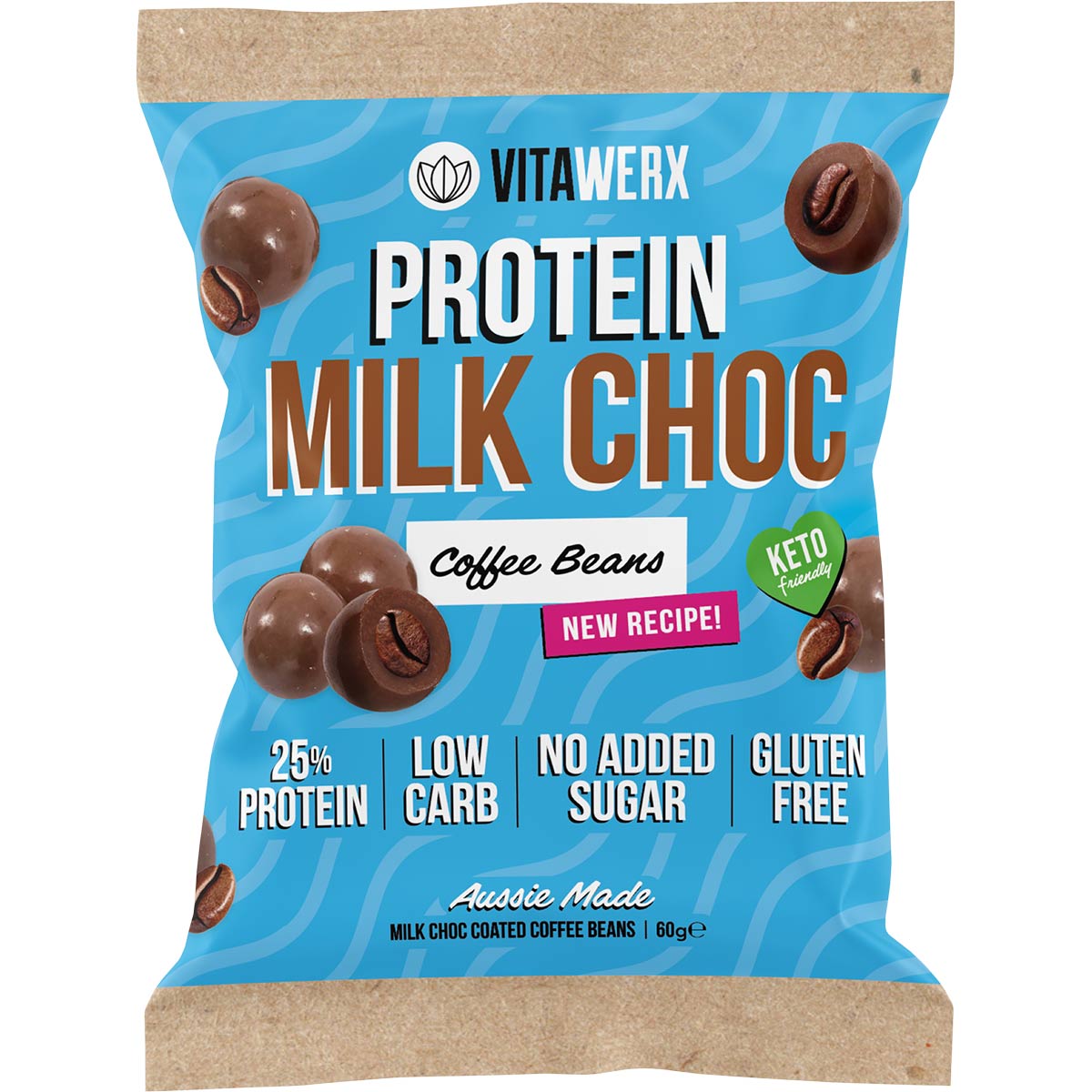 Vitawerx Milk Choc Coated Coffee Beans 10x60g