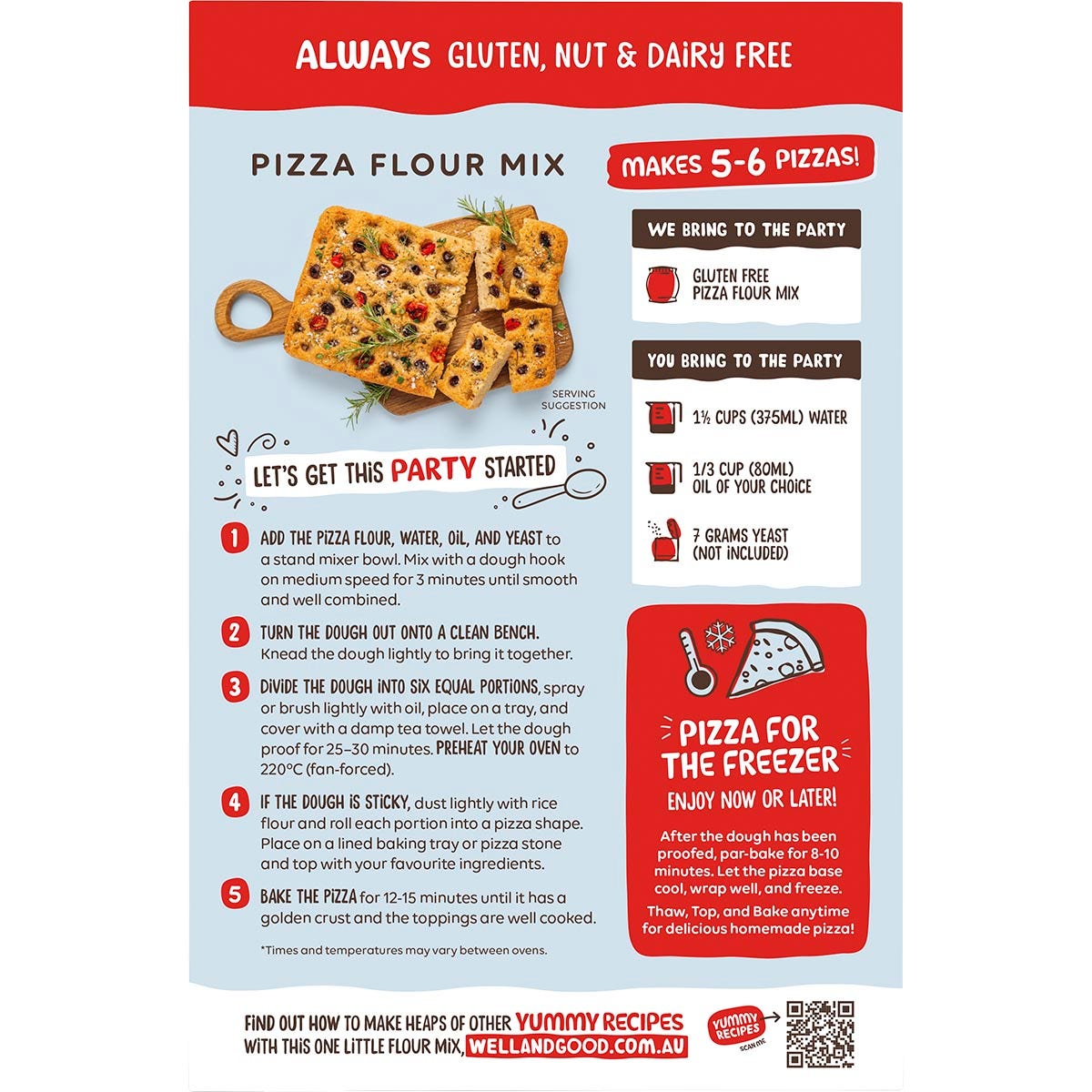 Well & Good Pizza Flour Mix 420g