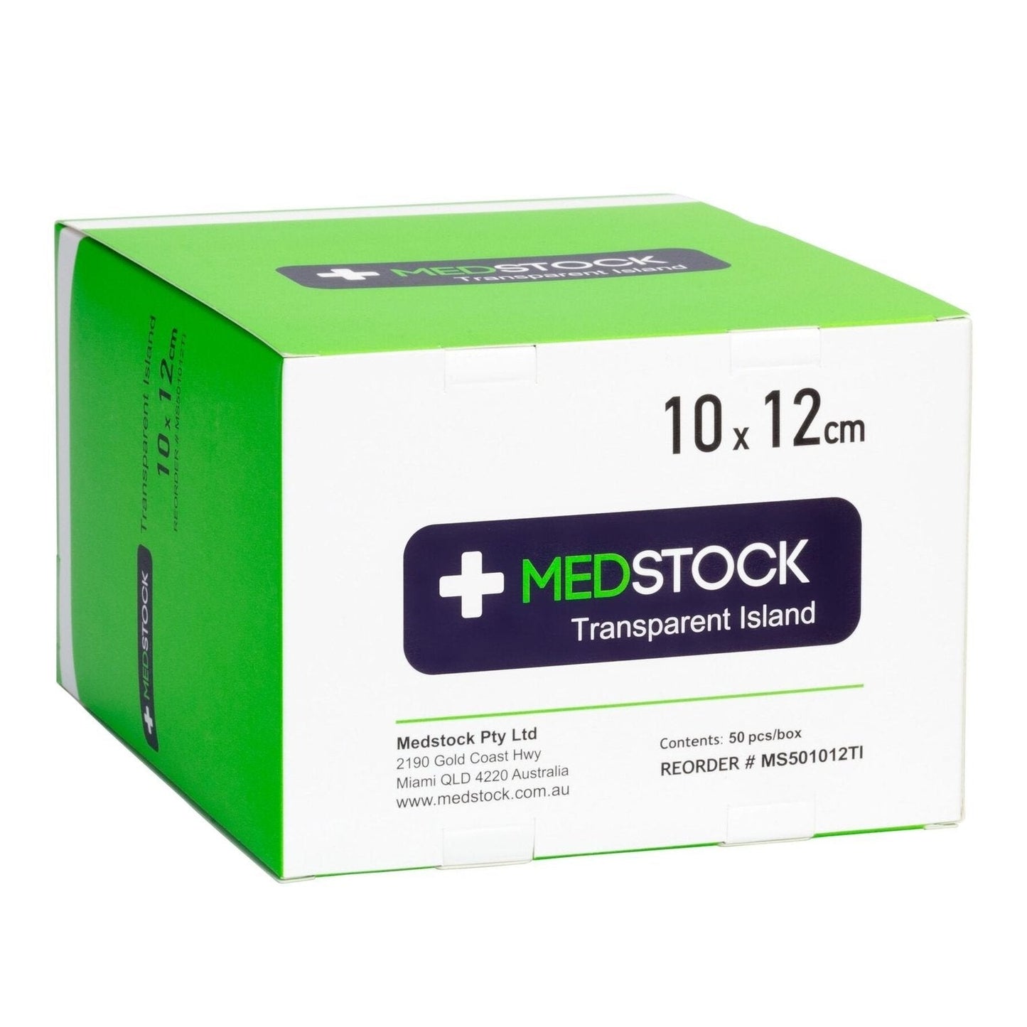 Medstock Tranparent Island Dressing 10cm x 12cm (Box of 50)