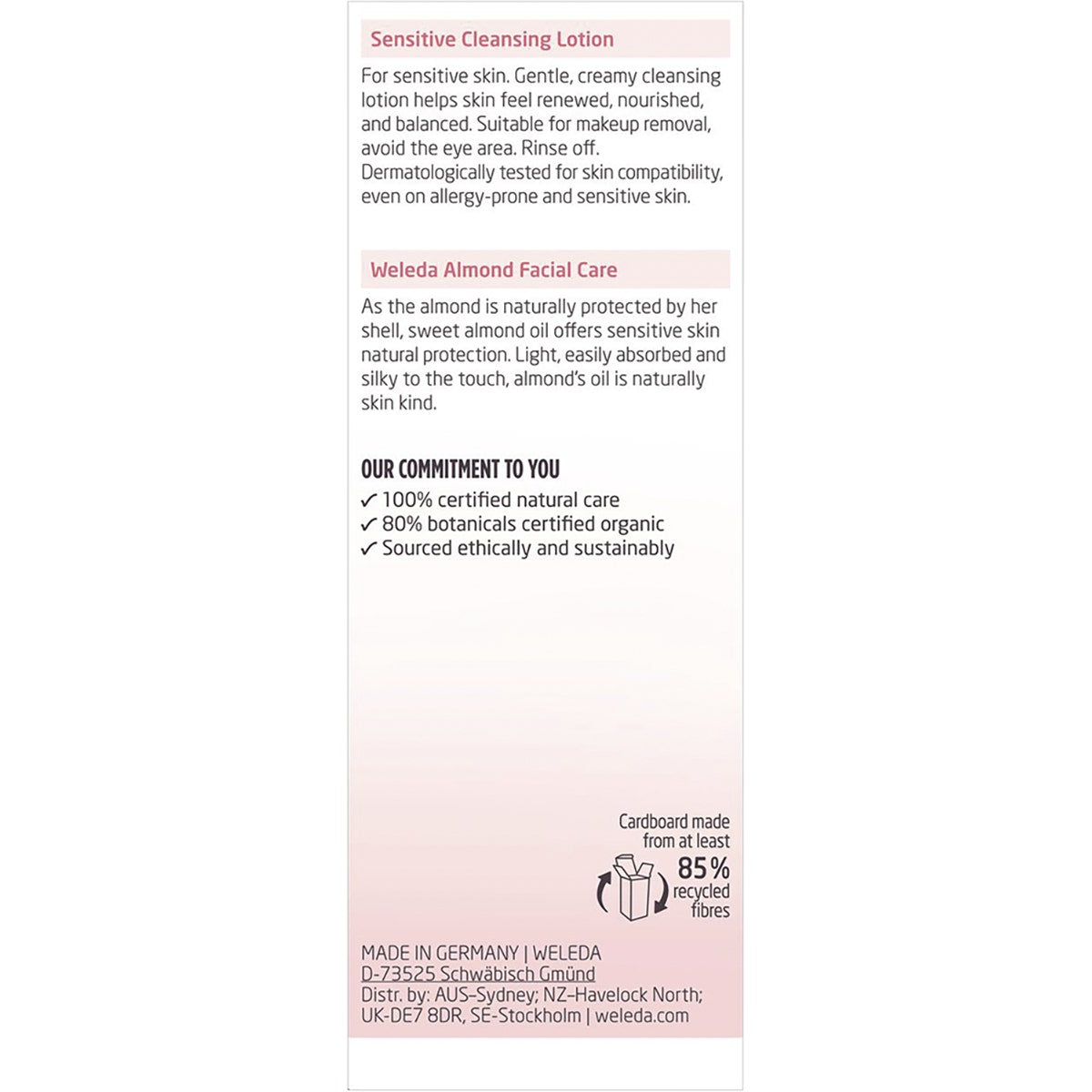WELEDA Sensitive Cleansing Lotion Almond 75ml